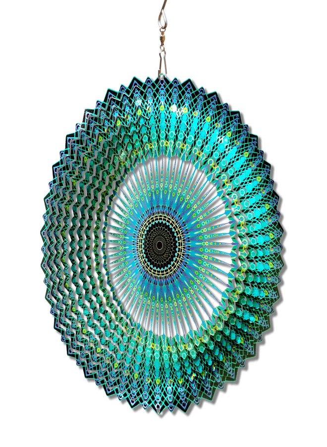 FONMY Wind Spinner Mandala Starry Sky 12 inch 3D Stainless Steel Laser Cut Metal Art Geometric Pattern - Hanging Wind Spinner, Kinetic Yard Art Decorations - Indoor/Outdoor Décor - Image 1