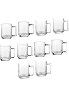 Elegant A set of 12-piece tea cups made of clear glass, capacity 95 mm  - Image 2