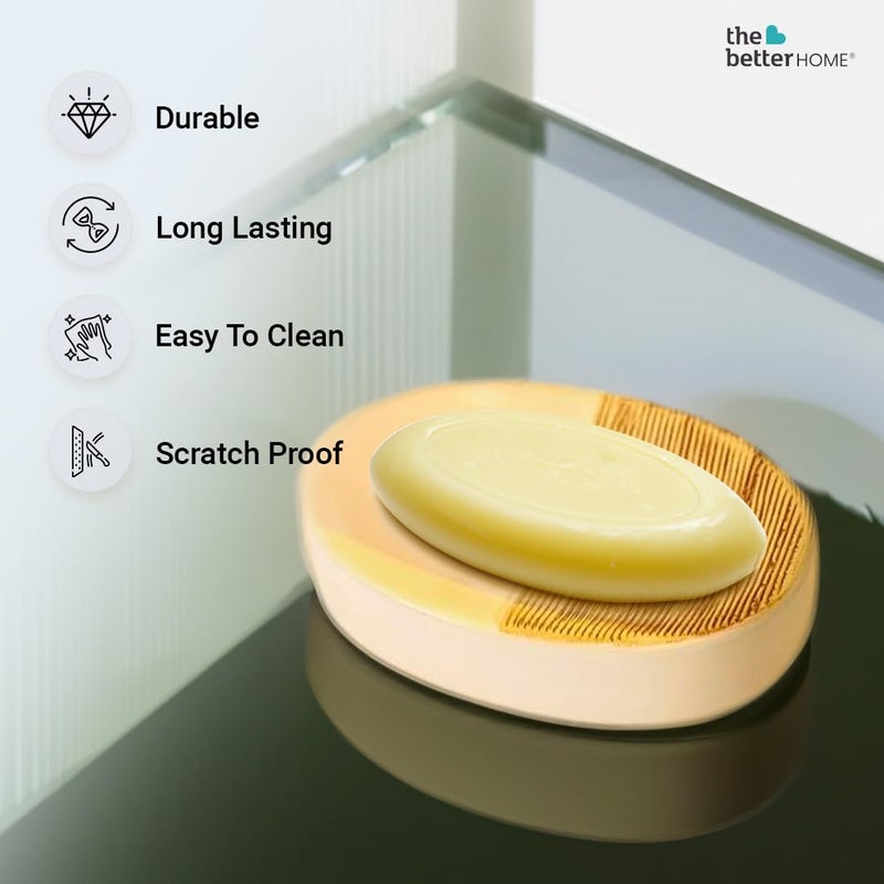 The Better Home Ceramic Soap Case,Soap Dish Tray | Bath Accessories for Bath, Tub or Wash Basin |Khaki - Image 3