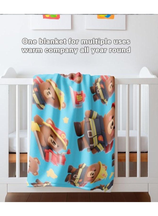 عام بطانية رقيقة من الفانيلا الكرتونية للأطفال والرضع (دافئة ومريحة، ومناسبة للنوم والألعاب) 70 سم * 100 سم - Image 3