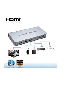 Generic Microware Video 4x1 HDMI Quad Multi-Viewer with Seamless Switcher Selector 3D 1080p, 4x1 PIP Mode Multi-Viewer (4X1 Multi-Viewer, Silver)  - Image 2