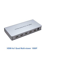 Microware Video 4x1 HDMI Quad Multi-Viewer with Seamless Switcher Selector 3D 1080p, 4x1 PIP Mode Multi-Viewer (4X1 Multi-Viewer, Silver)