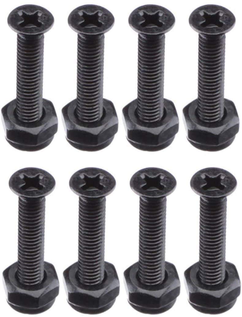 VJ Longboard Skateboards Cruiser Hardware Screws 1"" 1.25"" 1.5"" 1.75"" 2"" Black Color (1.5"") - Image 1