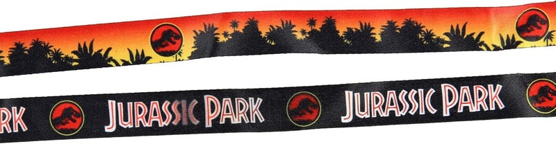 Bio World Jurassic Park Logo Lanyard Keychain ID Holder Logo Rubber Charm and Sticker - Image 3