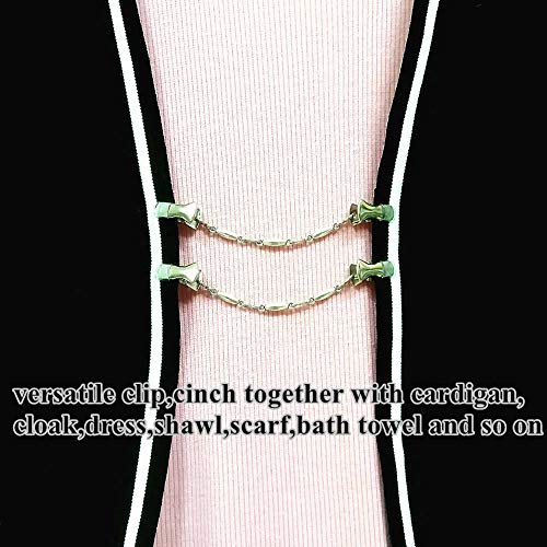 Mimimelon Ever Cute Drizzle Sweater Clip Chain Shawl Pin Cape Cloak Clasp Cardigan Guard Clamps-Two Pieces - Image 4