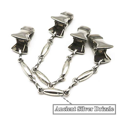 Mimimelon Ever Cute Drizzle Sweater Clip Chain Shawl Pin Cape Cloak Clasp Cardigan Guard Clamps-Two Pieces - Image 3