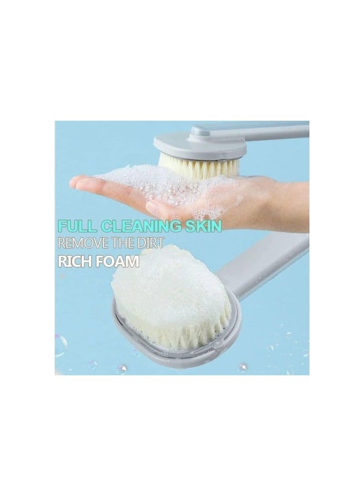 فرشاة استحمام بخزان سائل للظهر بمقبض طويل للاستحمام بشعيرات دقيقة ناعمة - ١قطعه - قد يختلف اللون، وقد يختلف الشكل - Image 2