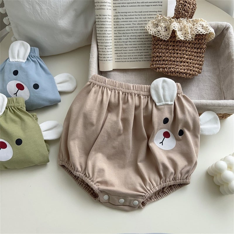 Korean Style Baby Clothes 2024 Summer New 1-3 Years Old Baby Boy Cotton Two-Piece Thin Class A Outfit V brown [shorts]]