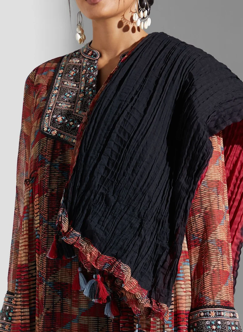 RITU KUMAR Printed Kurti & Pants Set With Dupatta