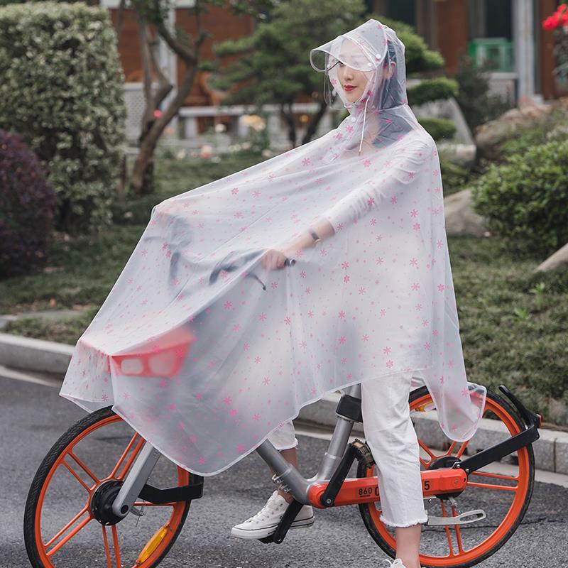 Bicycle Raincoat Adult Cycling Bicycle Korean Men And Women Fashion Single Electric Car Transparent Raincoat Waterproof Poncho - Image 1