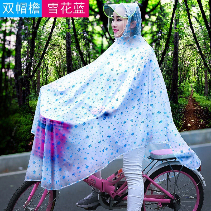 Bicycle Raincoat Adult Cycling Bicycle Korean Men And Women Fashion Single Electric Car Transparent Raincoat Waterproof Poncho - Image 5