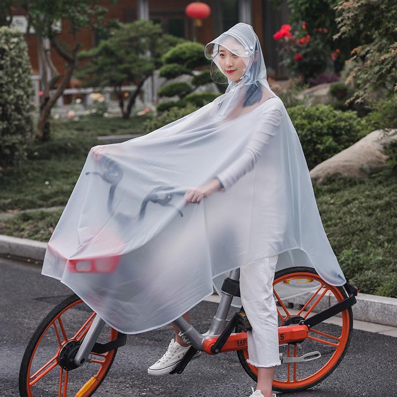 Bicycle Raincoat Adult Cycling Bicycle Korean Men And Women Fashion Single Electric Car Transparent Raincoat Waterproof Poncho - Image 4