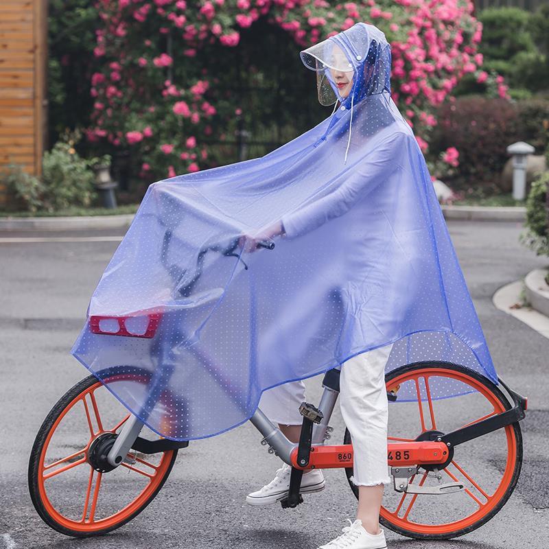 Bicycle Raincoat Adult Cycling Bicycle Korean Men And Women Fashion Single Electric Car Transparent Raincoat Waterproof Poncho - Image 3