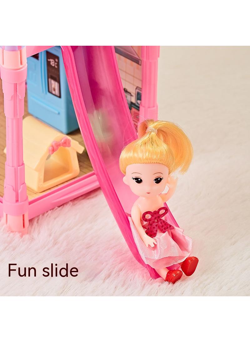 general 285 Pcs DIY Doll House With Night Light Princess Dream,Dream House Villa For Girls Pretend Toys-4 Story 13 Rooms Dollhouse,Toddler Playhouse Kids Gift For Girls Best Birthday Gift Children's Day - Image 2