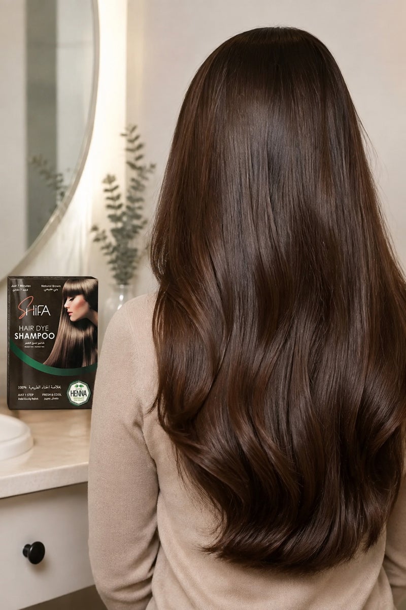 SHIFA Hair Dey Shampoo With Long-Lasting Natural Ingredients | Brown - 30 Ml - Image 3