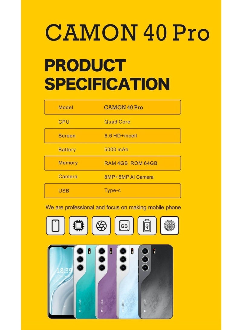 إم-هورس M-HORSE CAMON 40 PRO (ذاكرة وصول عشوائي 8 جيجابايت + ذاكرة تخزين 128 جيجابايت) - Image 4