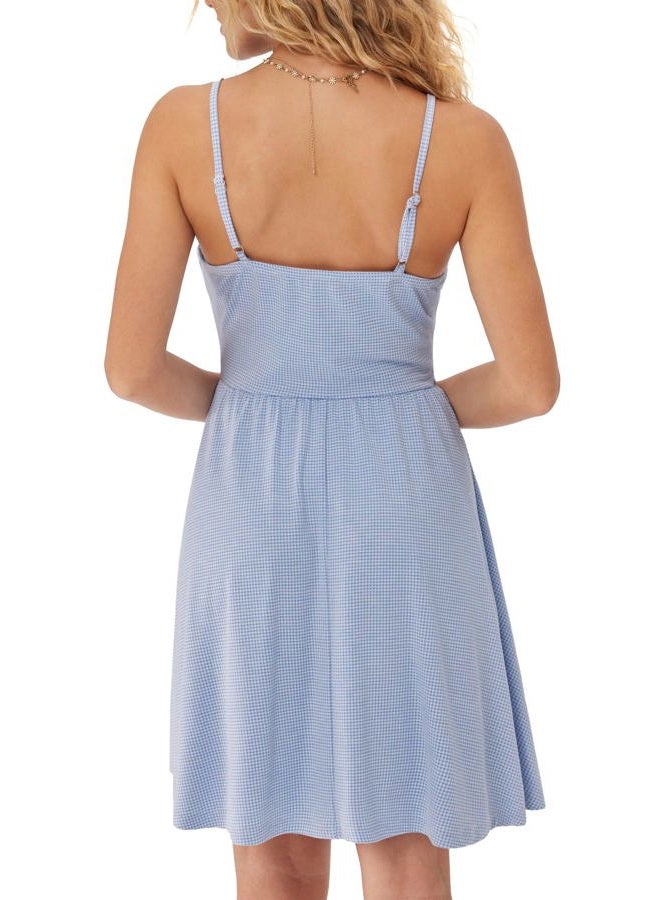 CIDER Plaid Dress, Baby Blue, XL - Image 2