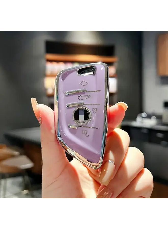 White Car Key Case With Key String Durable For 2 3 5 6 7 Series X1 X2 X3 X5 X6 Models - Image 5