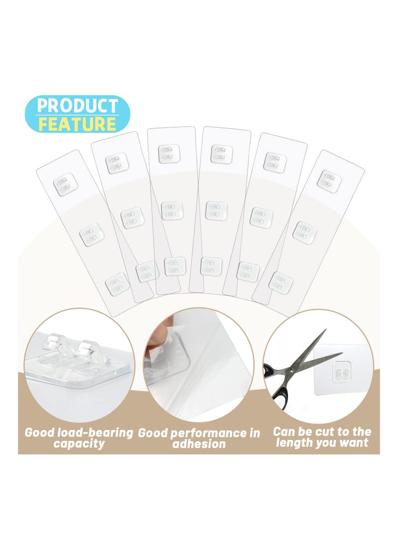 Excefore 12 Pcs Corner Shower Caddy Adhesive Replacement Hook, Adhesive Stickers for Shower Caddy Shelves Rack Basket Holder, Bathroom Organizer Hanging Hook  - Image 3