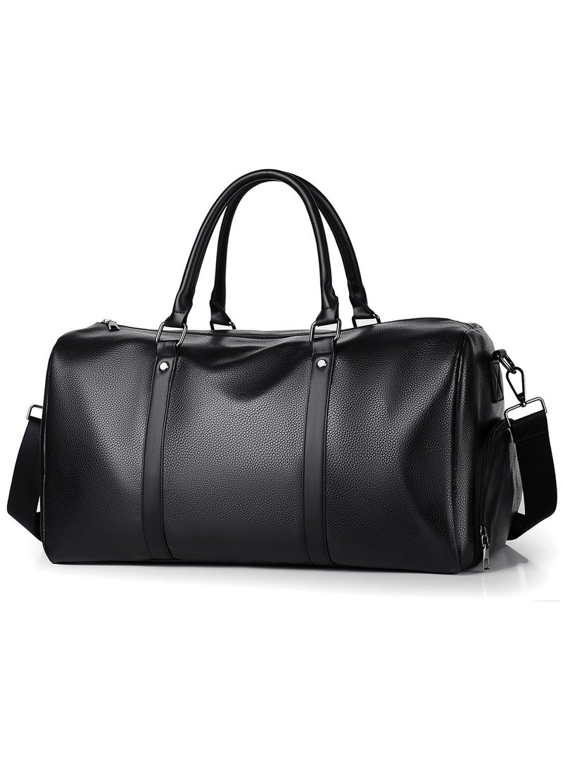 Qiccijoo Qiccijoo Sports Gym Bag Travel Duffel Bag with Shoes Compartment and Wet Pocket for Men Women,40L Weekend Overnight Bag Carry on Bag Sport Gym Tote Bags(Black)  - Image 1