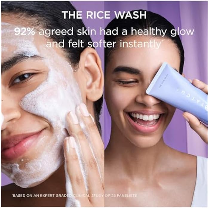 TATCHA The Rice Wash | Soft Cream Facial Cleanser Washes Away Buildup Without Stripping Skin For A Luminous Complexion 4 oz - Image 3