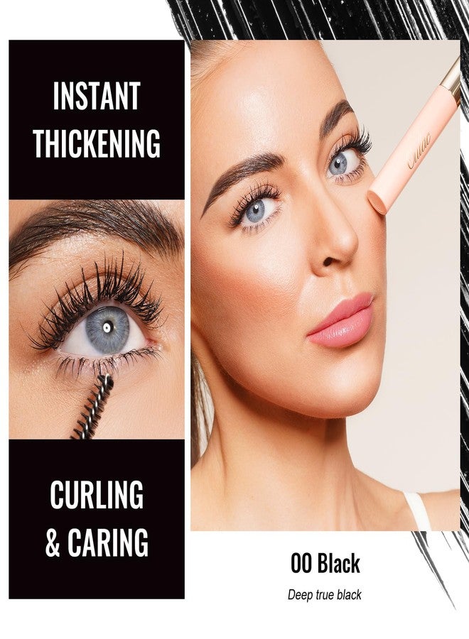 Oulac مسكرة أولاك المقاومة للماء باللون الأسود، مكياج، حجم وطول المسكرة، مناسبة للعيون الحساسة، تركيبة ناعمة، مقاومة للتلطخ، بدون تكتل، نباتية وجمال نظيف 8.5 جرام - Image 2