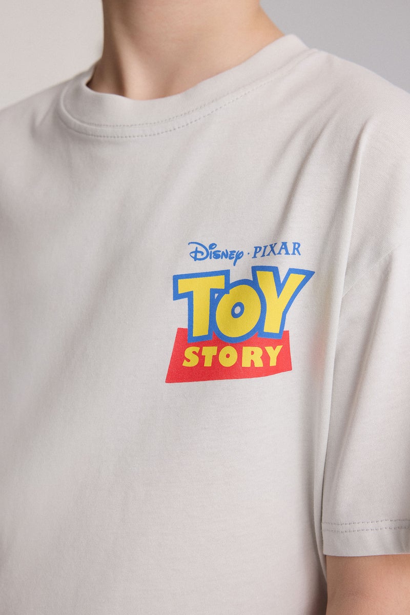 DeFacto Grey Boy Boy Oversize Fit Toy Story Licensed Short Sleeve T-Shirt Casual - Image 4