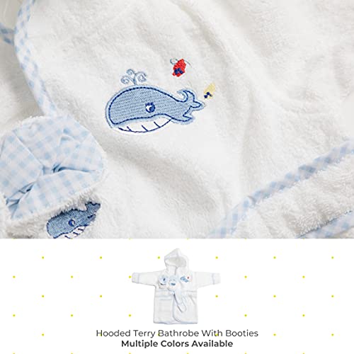 Spasilk 100% Cotton Hooded Terry Bathrobe with Booties — Baby Girl Gifts — Baby Boy Gifts —One Size — Shower Gift - Image 2