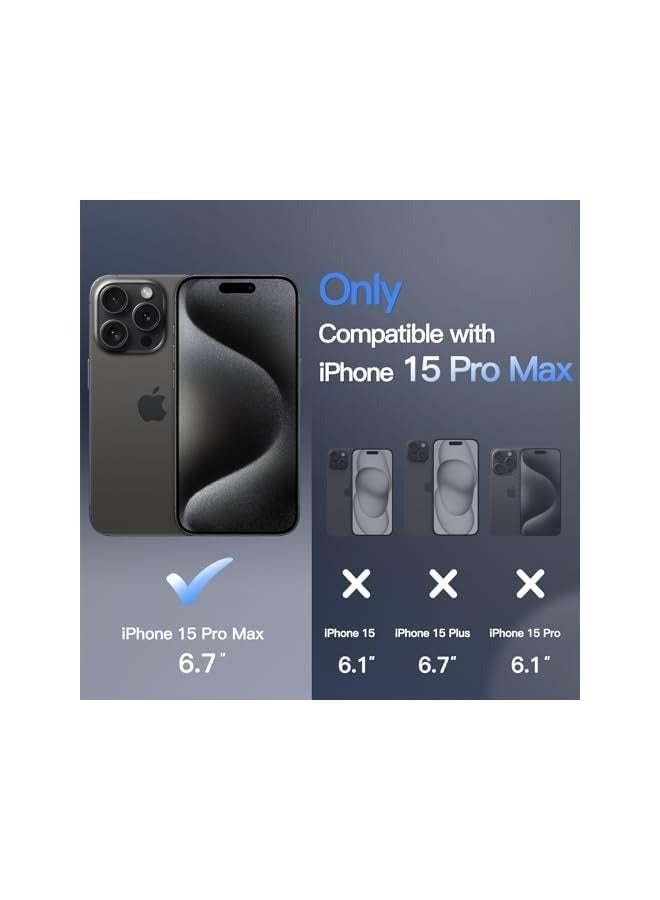 Jetech Magnetic Case for iPhone 15 Pro Max 6.7-Inch Compatible with MagSafe, Translucent Matte Back Slim Shockproof Phone Cover (Black) - Image 2