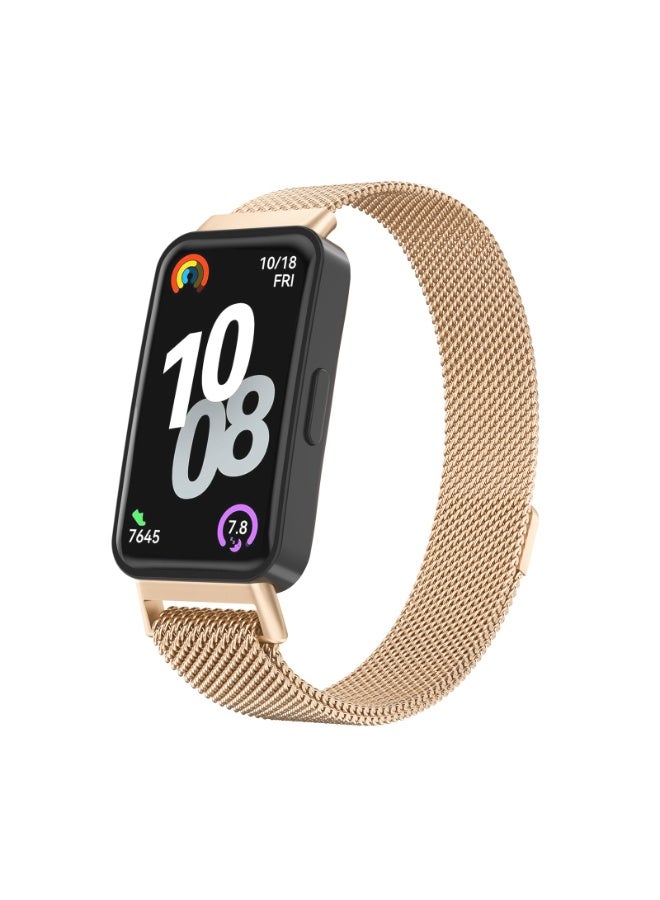 ChicVibe Metal Straps for Huawei Band 10/9/8, Adjustable Milanese Stainless Steel Strap with Magnetic Buckle for Huawei Band 10/9/8 Women Men - Image 1