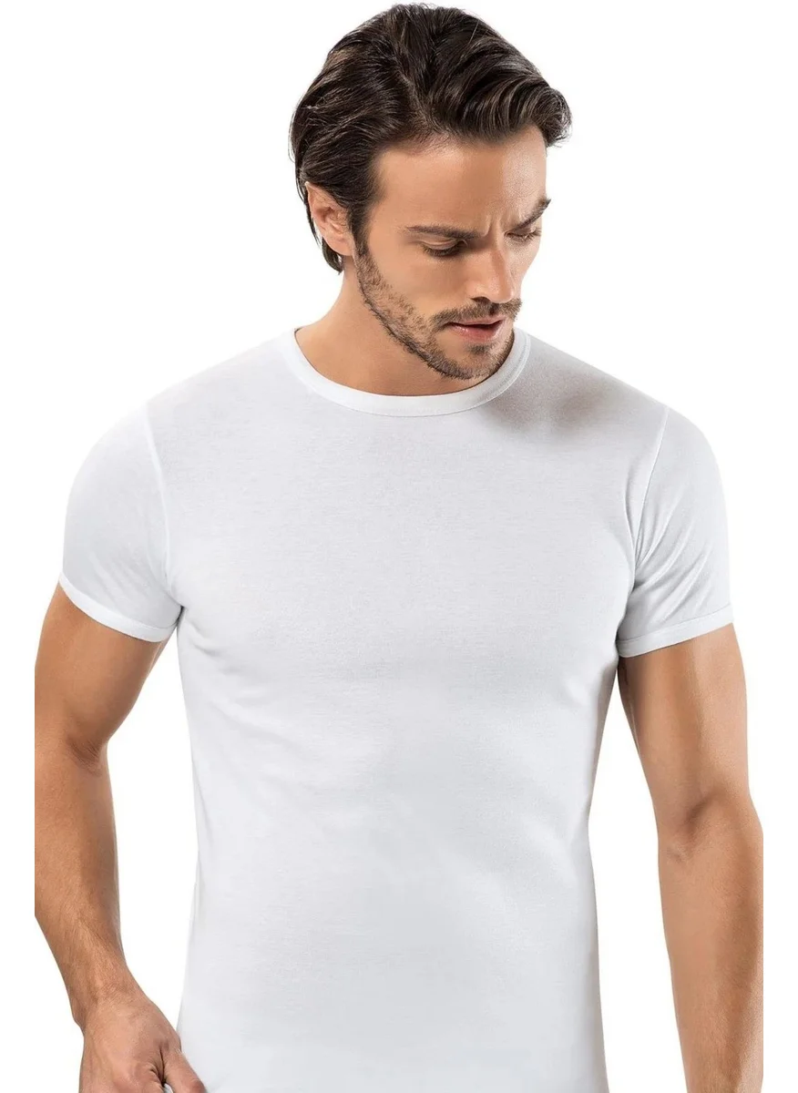 Erdem Men's Rib Closed Collar Undershirt 1197 - 3 Pieces