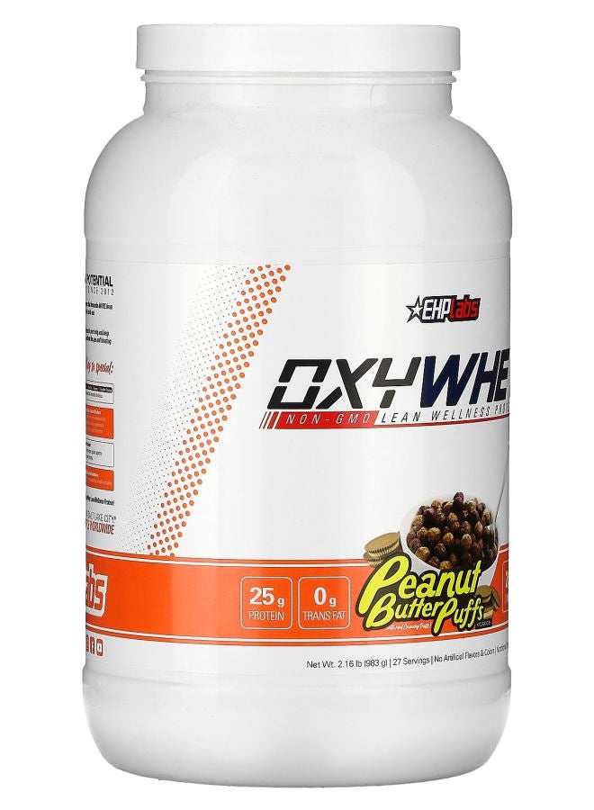 EHPLabs OxyWhey Lean Wellness Protein Peanut Butter Puffs 2.16 lb (983 g) - Image 2