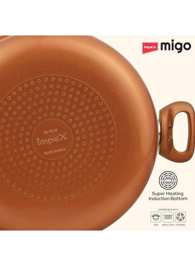 Impex Ceramic Biryani Pot 10 Litre | Induction and Gas Compatible Biriyani Pot | Glass Lid with Steam Vent | Free from PTFE, PFOA and Heavy Metals| 100% Non Toxic | 2 Year Warranty - Image 4