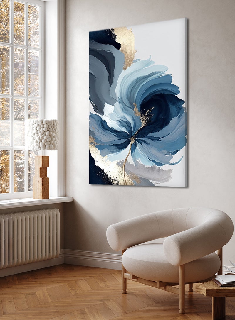 LOWHA Canvas Wall Art Stretched Over Wooden Frame with Flower Abstract Oil Painting Painting - Image 3