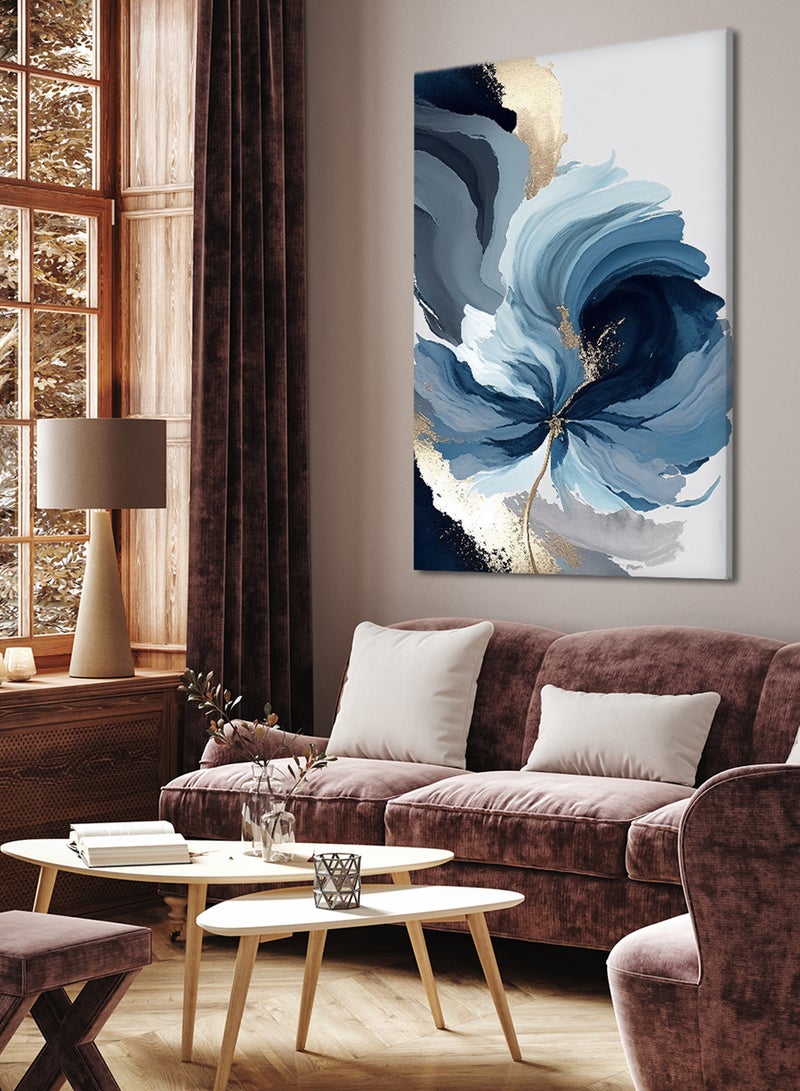 LOWHA Canvas Wall Art Stretched Over Wooden Frame with Flower Abstract Oil Painting Painting - Image 2
