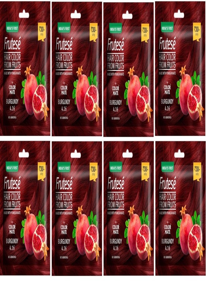 COLOR MATE FRUTESE HAIR COLOR FROM FRUITS 8 * 40ML (PACK OF 8) (BURGUNDY 4.16) - Image 1