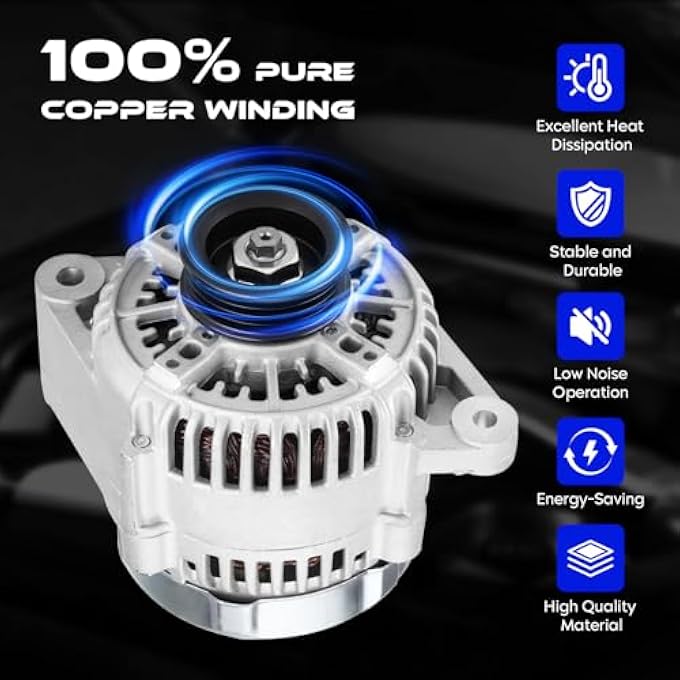 SEHNSUCHT Alternator Replacement New for Toyota 4Runner 1996-1998 3.4L, for Toyota T100 1997-1998 3.4L, for Toyota Tacoma 1997-1999 3.4L, for Toyota Tundra 2000-2002 3.4L, Replace for 101211-4130, 27060-62180 - Image 5