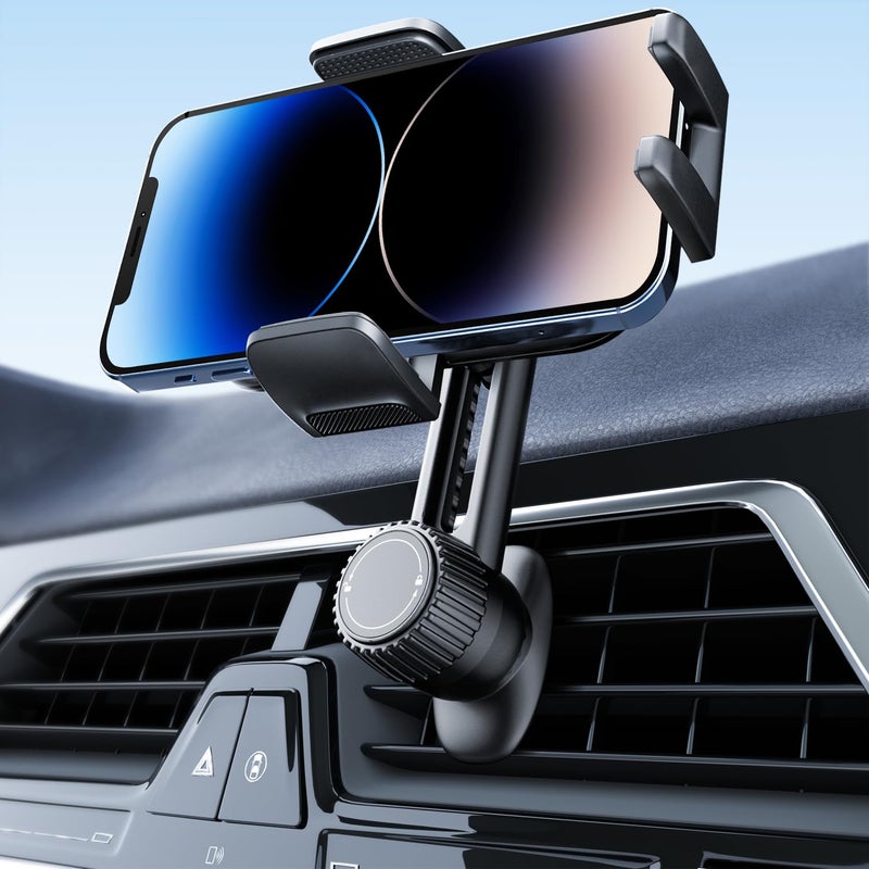 Holdersafe Phone Holders for Your Car: [Never Blocking] Air Vent Cell Phones Mount for iPhone 17 Pro Max & Samsung Android Smartphone [Thick Cases Friendly] Hands-Free Auto Mobile Phone Stand - Image 1
