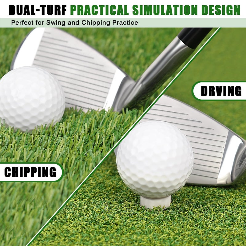 BIRDIEBLAST Premium Golf Hitting Mat, 10mm Foam Padding with Rubber Backing Golf Mat, Golf Practice Mat for Indoor and Outdoor Training - Image 5