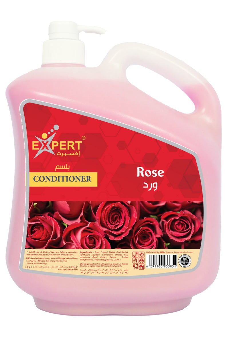 إكسبرت بلسم إكسبرت بخلاصة الورد – نعومة وترطيب طبيعي للشعر – مناسب لجميع أنواع الشعر – 4.2 لتر