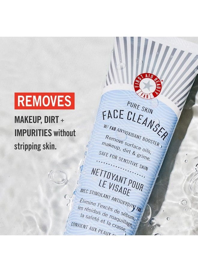 First Aid Beauty Pure Skin Face Cleanser Sensitive Skin Cream Cleanser With Antioxidant Booster 5 Oz.  - Image 4