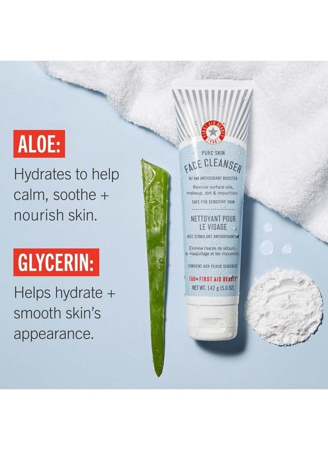 First Aid Beauty Pure Skin Face Cleanser Sensitive Skin Cream Cleanser With Antioxidant Booster 5 Oz.  - Image 3