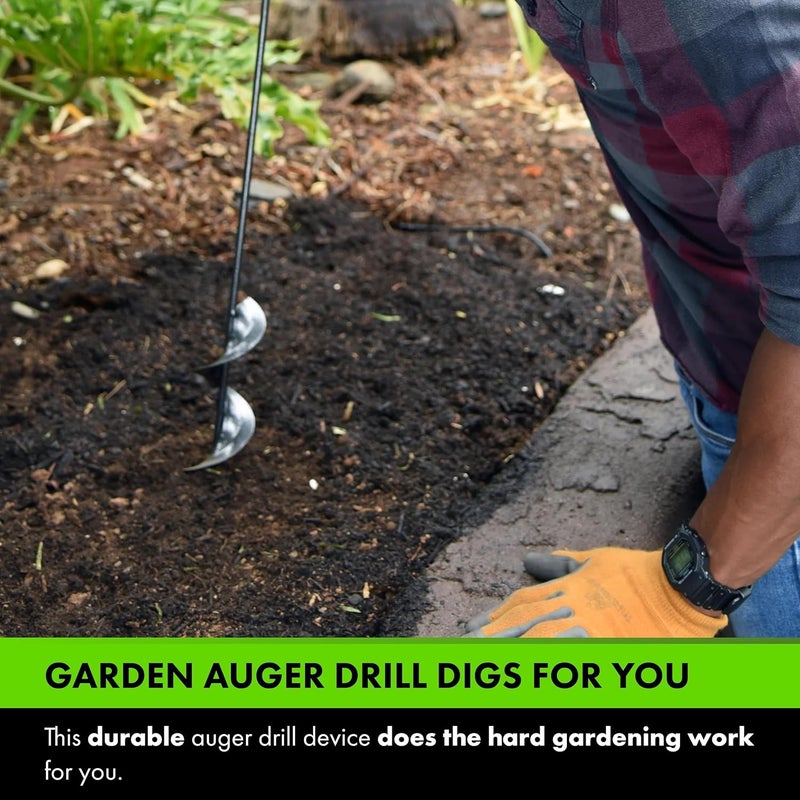 Yard Butler Roto Planter 24” Garden Digging Auger Drill Bit, IRP-3 - Digging Tool for Effortless Bulb Planting - Multi-Use Drill - Heavy-Duty Garden Tool - Power-Coated Steel - Rust-Resistant - Image 1
