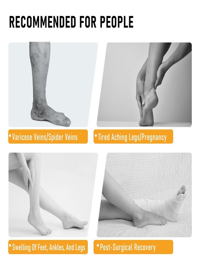 BSERA Open Toe Compression Socks for Women Men - 20-30 Mmhg Toeless Knee High Compression Stockings for Circulation Support Varicose Vein Shin Splints Swelling - Image 2