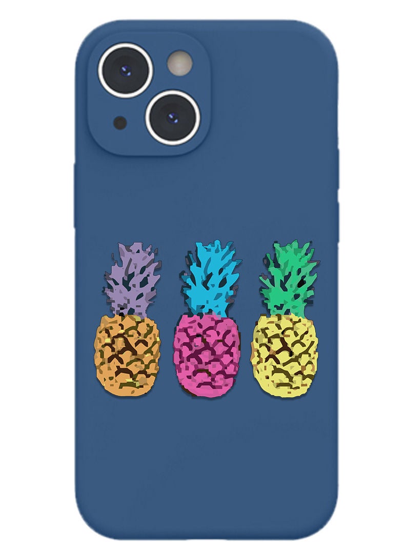 Theodor Protective Slim Fit Case Liquid Silicone Cover with Full Body Protection Anti-Scratch Shockproof Case For iPhone 13 Blue  - piner apple lock copy - Image 1