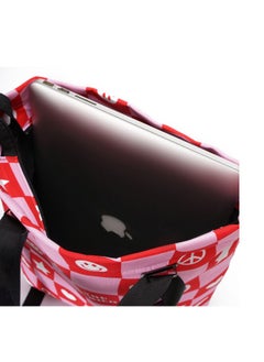 Generic Tote Backpack Red Shapes  - Image 3