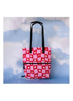 Generic Tote Backpack Red Shapes  - Image 4