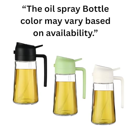 KITCHFREND Glass Oil Sprayer Bottle for cooking 2 in 1 Oil Spray & Oil Dispenser for Kitchen 500ml -Oil Sprayer Bottle for Air Fryer, BBQ, Salad,Dosa,Chapathi – Fine Mist Oil Spray Pump - Image 2