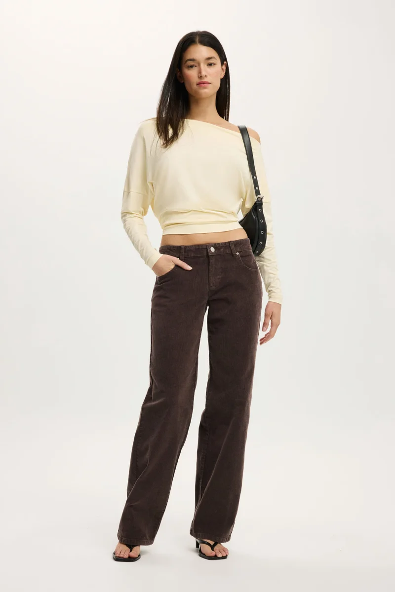 Cotton On LOW RISE STRAIGHT CORD PANT
