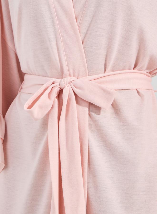 Styli Jersey Ruffle Sleeves & Hem Robe  - Image 3